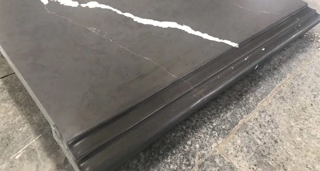 ODM Factory Polished Black Quartz Laminated Counter Tops